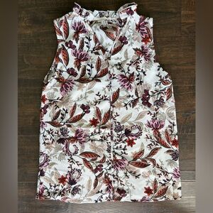 C.C Floral Patterned Top in Pink and Cream